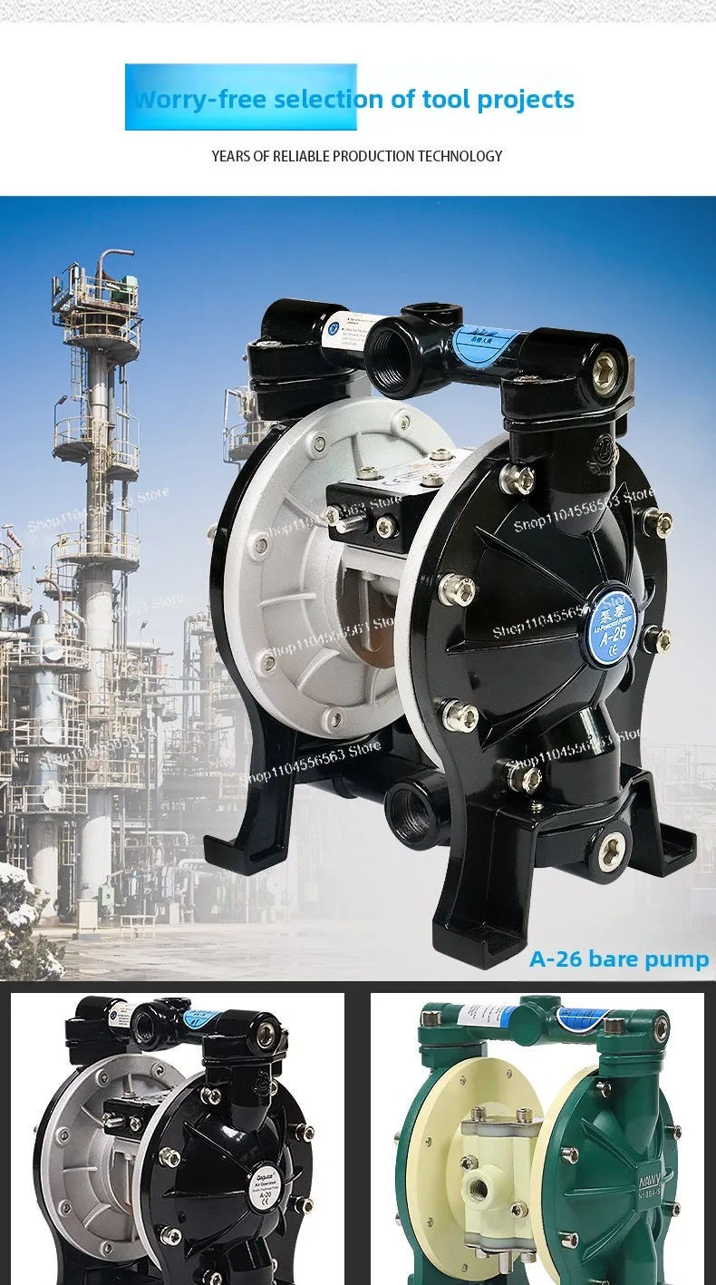 Pneumatyczna pompa membranowa podwójna, malowanie natryskowe, ekstrakcja kleju, pompa olejowa, odporna na korozję, kwasochwadzająca i zasadochwadzająca