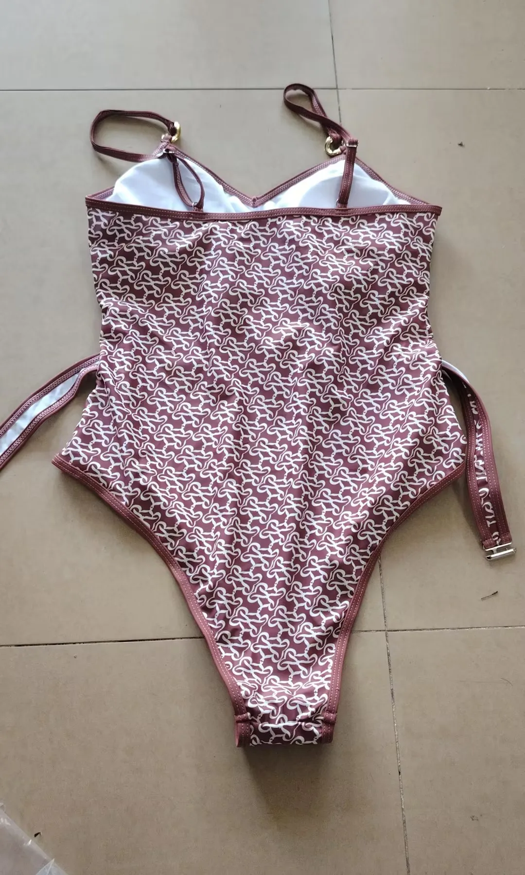 طباعة قطعة واحدة ملابس السباحة 2026 جديد ملابس النساء ملابس السباحة خمر ثوب السباحة بحر بيكيني Monokini الإناث مايوهات #4