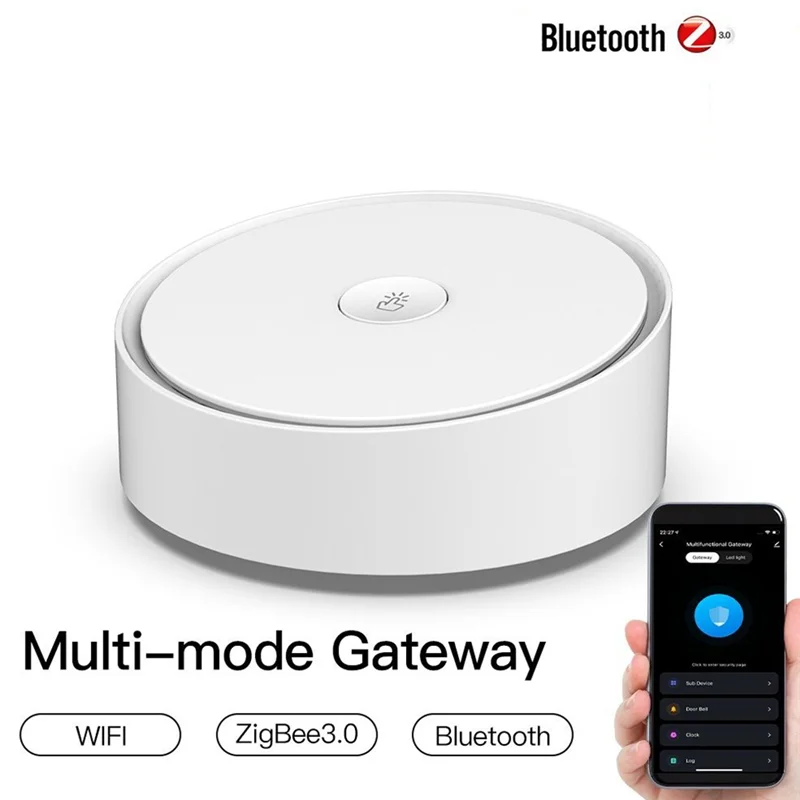 POP-lGraffiti สมาร์ทโฮมไร้สายหลายโหมดเกตเวย์บลูทูธ Zigbee Dual-Mode App เสียง Light Prompt รีโมทคอนโทรล