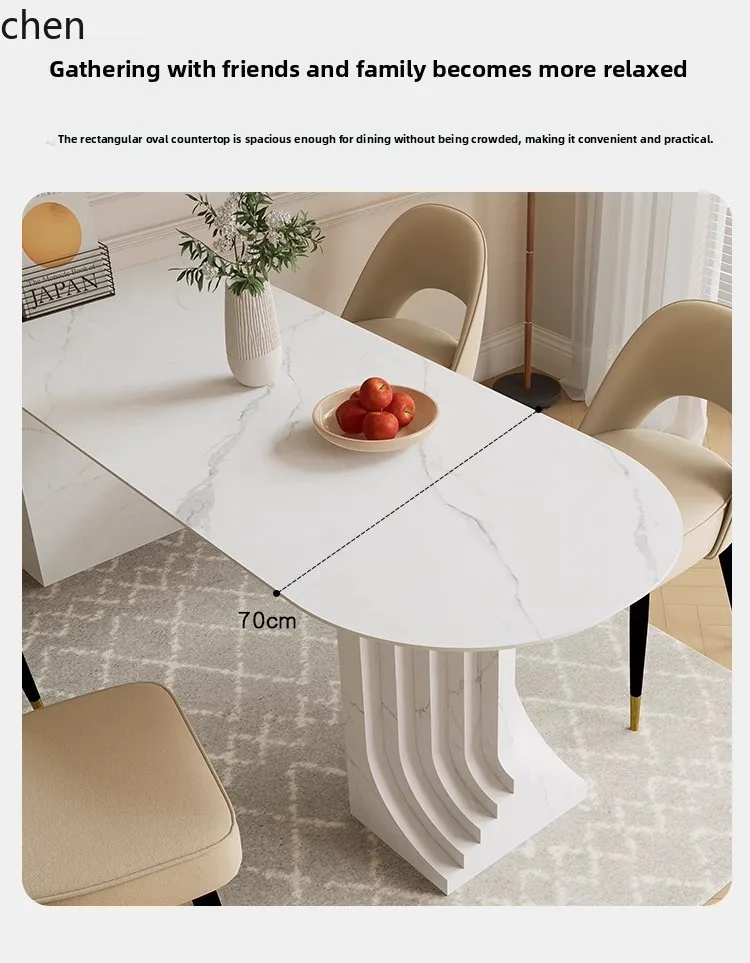 YFY Rock Slab Dining Table Living Room Island Simple High-end Dining Table