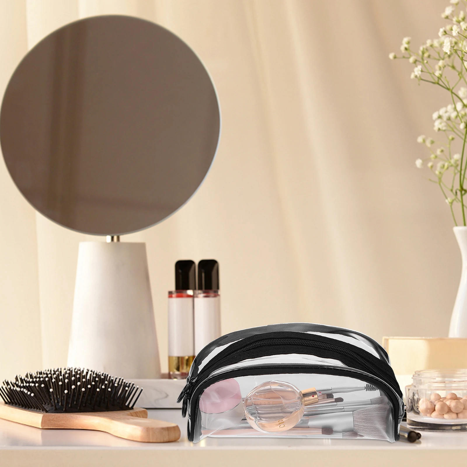 

Transparent Bag Travel Girls Pouch Toiletry Storage Plastic Waterproof Wear Resistant Portable Outdoor Use Makeup