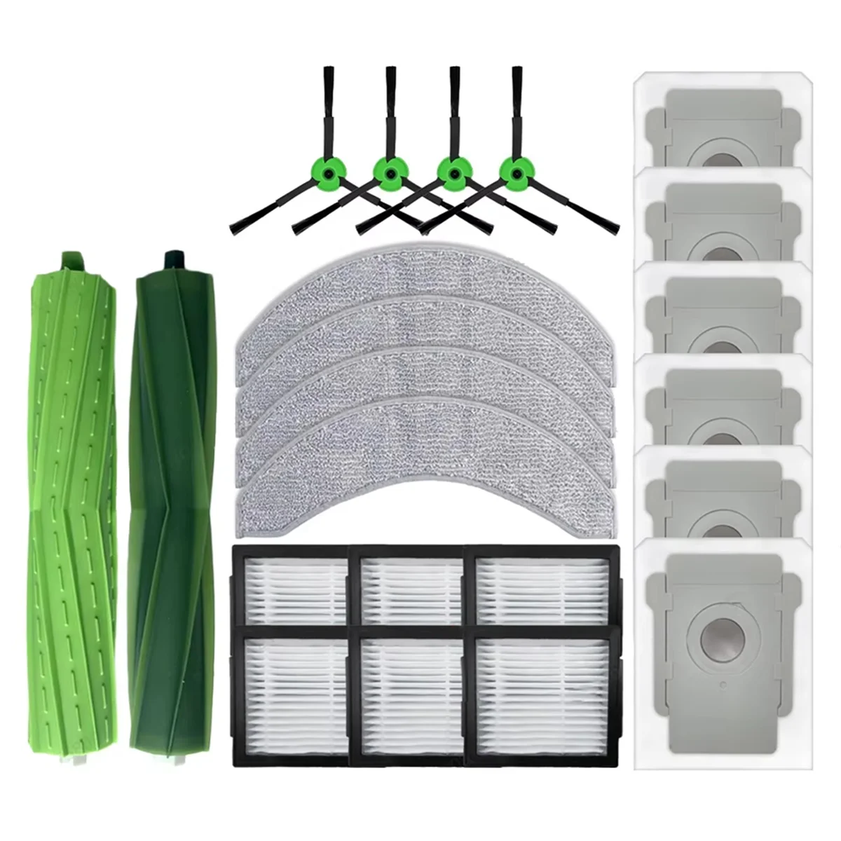

A35T-Replacement Parts for Irobot Roomba Combo 10 Max Robot Vacuum Accessories Main Brush Hepa Filter Mop Rag Dust Bag