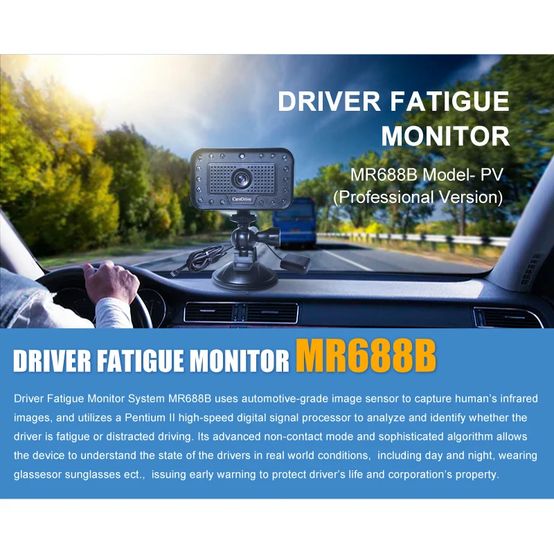 Truck Gadget Caredrive Driver Monitoringsysteem met DMS-camera Nachtvermoeidheidsalarm Beveiligingsoplossingen voor veilig rijden