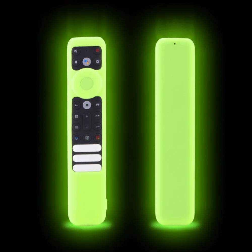 Luminous Remote Control Case Soft Texture Anti-fall Full Protective Cover Shockproof Anti-slip Silicone Case for TCL RC902V