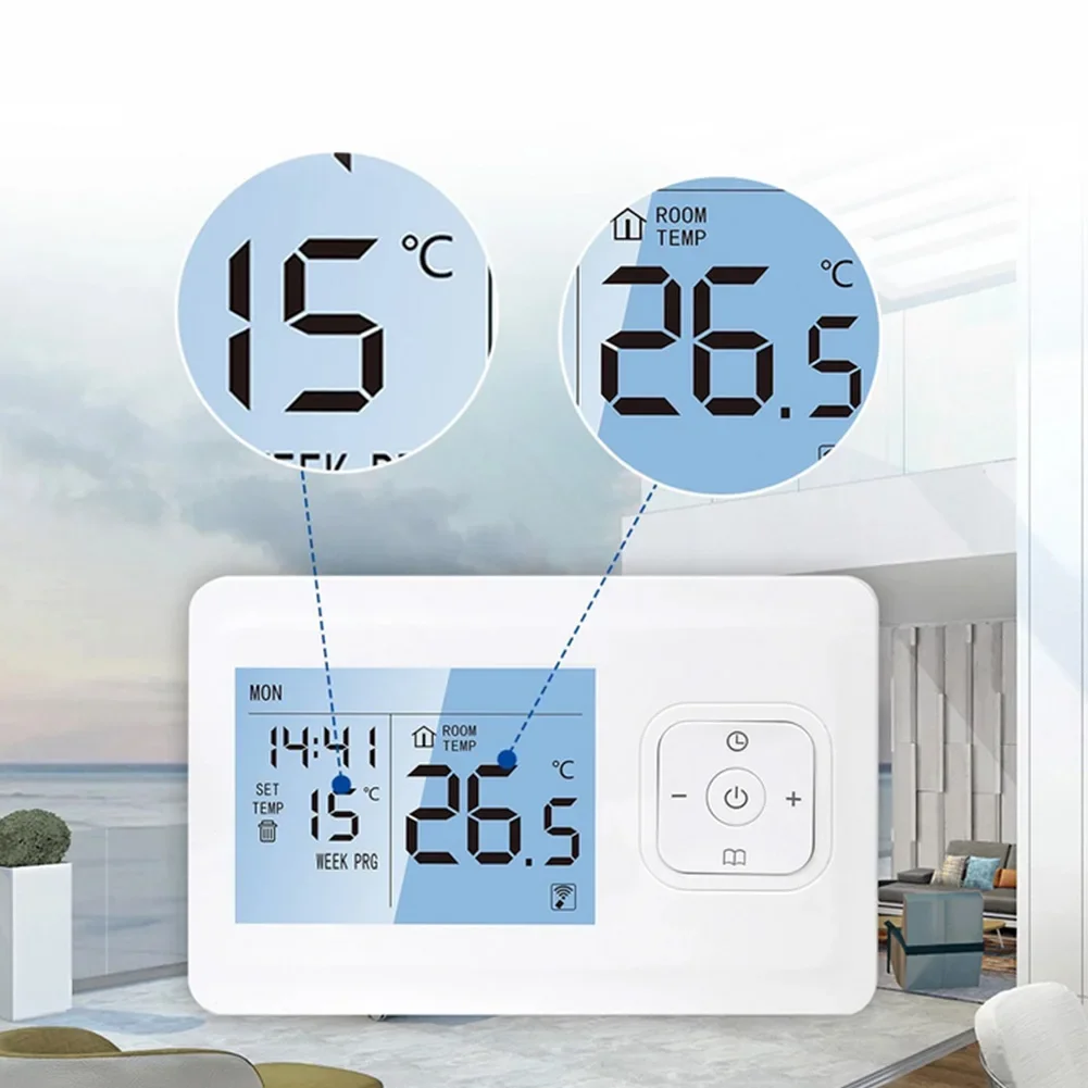 For Floor Heating Water Boiler Wifi Thermostat For Wireless Thermostat LCD Digital Programmable Temperature Control Switch