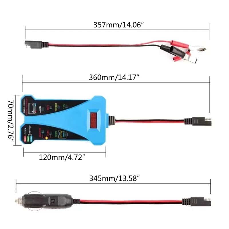 Car Tester Check Diagnostic Starting Analyzer Electric Quantity Detector