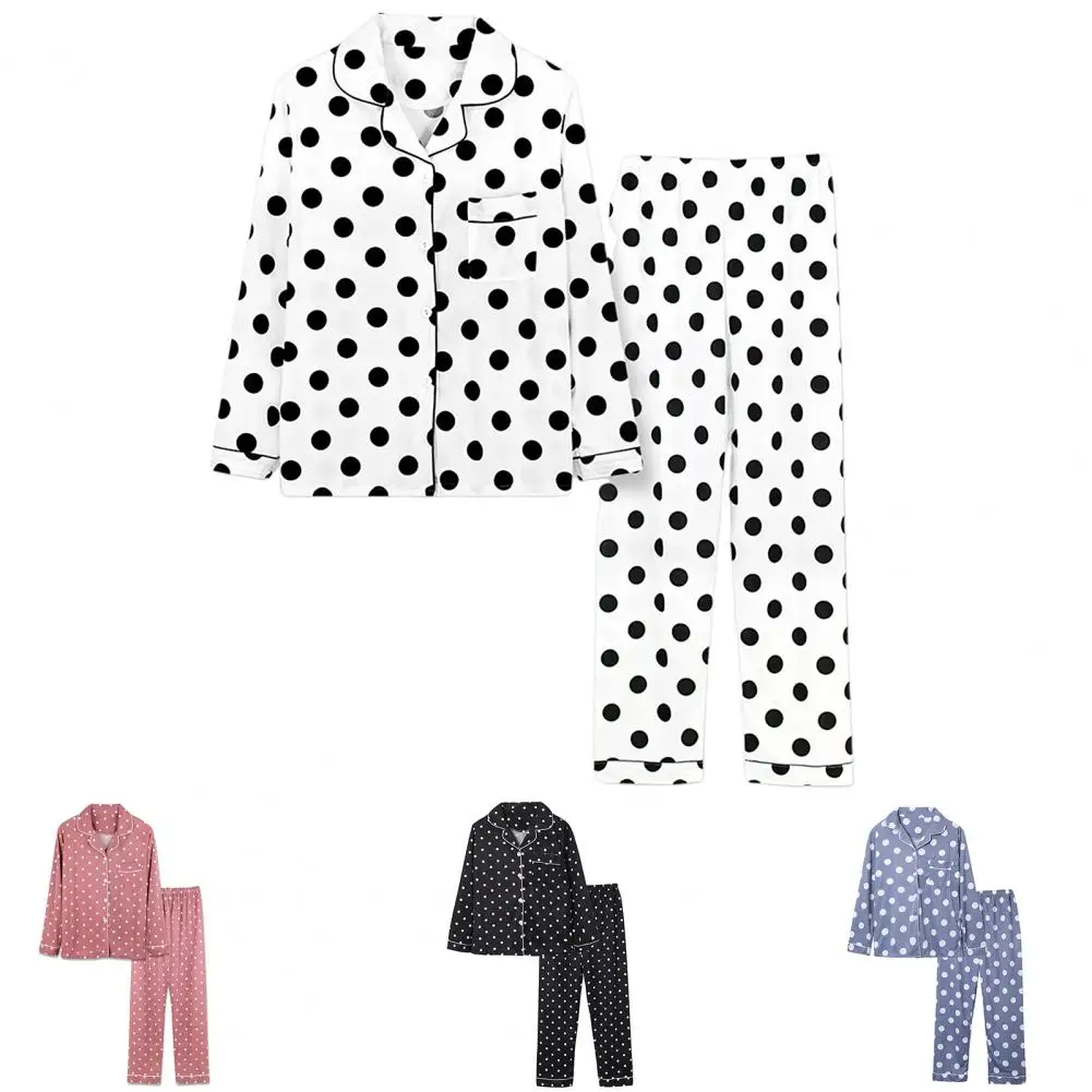 

Модная Повседневная Пижама в горошек для отдыха, дышащая Пижама для отдыха