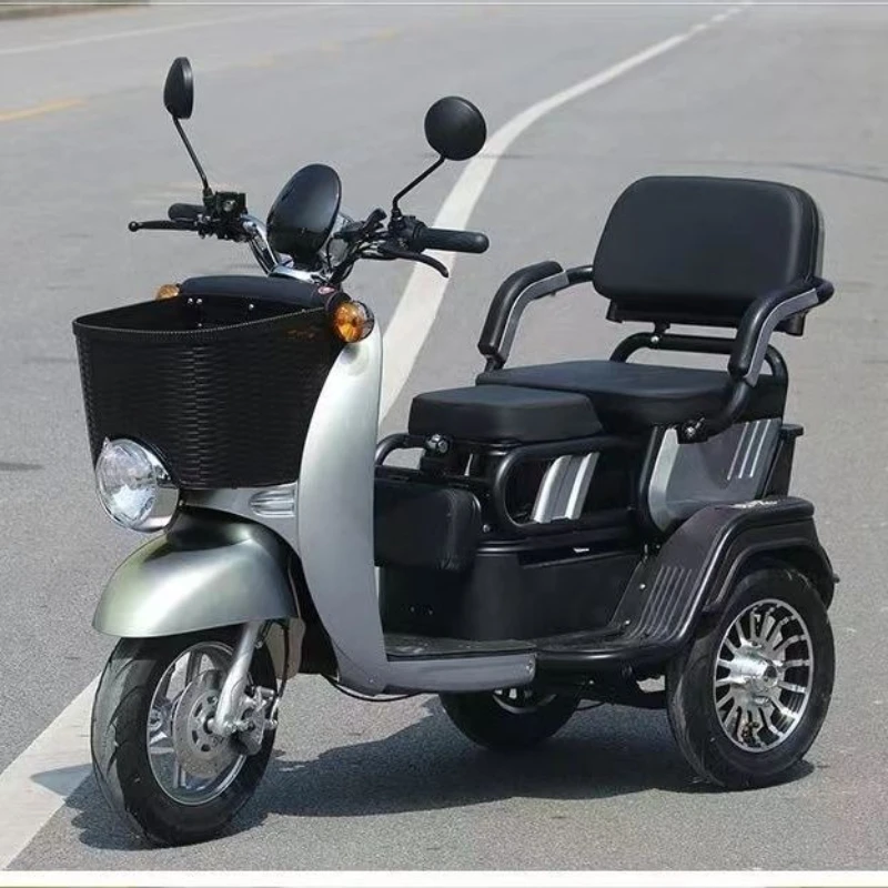 

Three-wheeled battery car parent-child delivery lady transportation children small electric household lithium battery elderly
