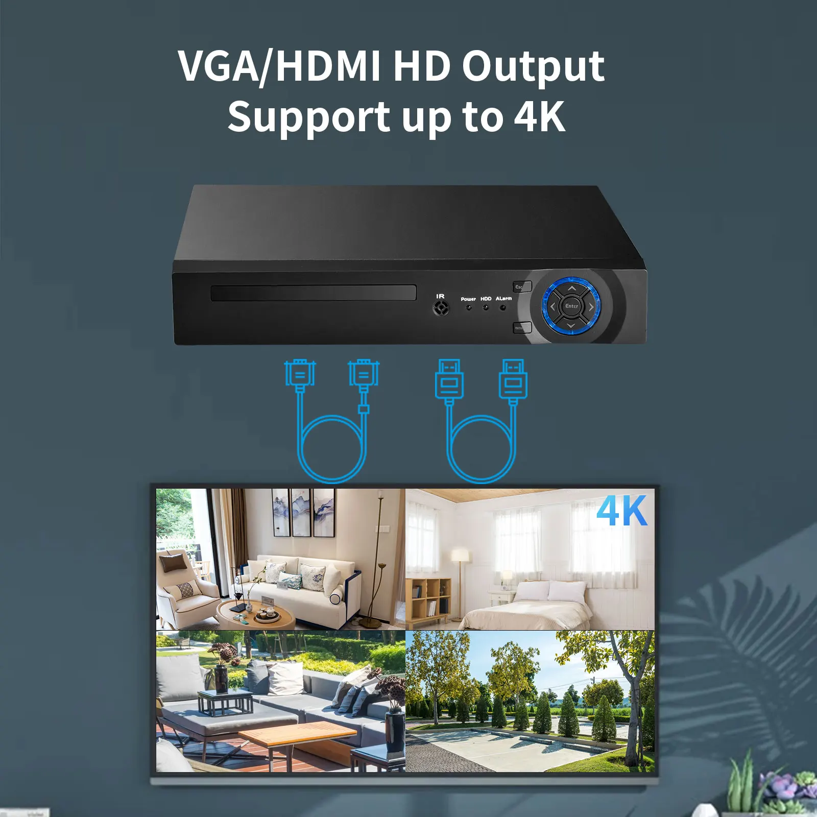 Gadinan h.265 cctv nvr 32ch 4k 5mp nvr p2p cloud unterstützung 2hdd max 8tb 32ch sicherheit nvr netzwerk video unterstützung wifi 3g