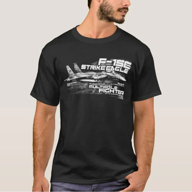 

Vintage F-15E Strike Eagle Infographic T-Shirt 100% Cotton O-Neck Summer Short Sleeve Casual Mens T-shirt Size S-3XL