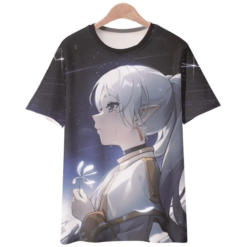 Anime Sousou no Frieren 3D Printed T-Shirts Men Women Fashion Streetwear Oversized Short Sleeve T Shirt Kids Tees Tops Clothing