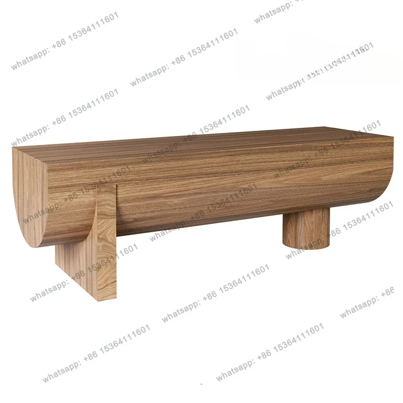 Commercial wood grain Nakashimadai wooden creative display table walnut color water table product booth