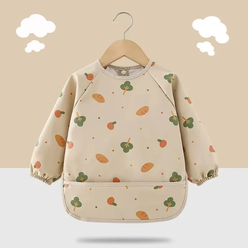 Baby Waterproof Long Sleeve Bibs, 1-3Y