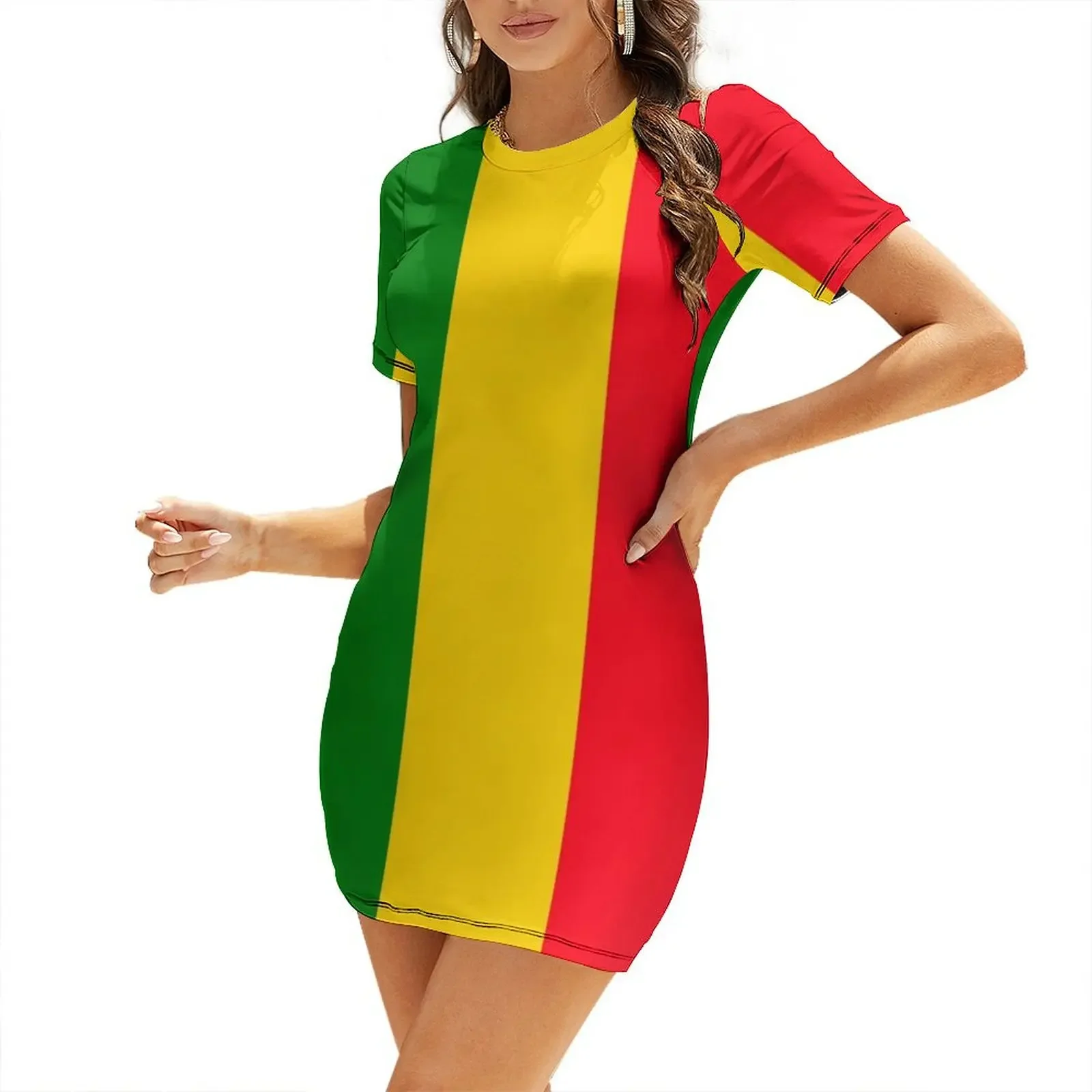 

Reggae Vibes Short-Sleeved Dress women's summer dress 2025 dress women elegant luxury summer woman 2025 beach