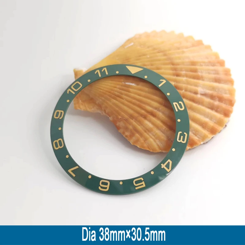 38mm*30.5mm Sloping Ceramic Bezel For Watch  SKX007 SRPD Dive NH35 NH36 Watch Case Replace Watch Face Watch Bezel Insert