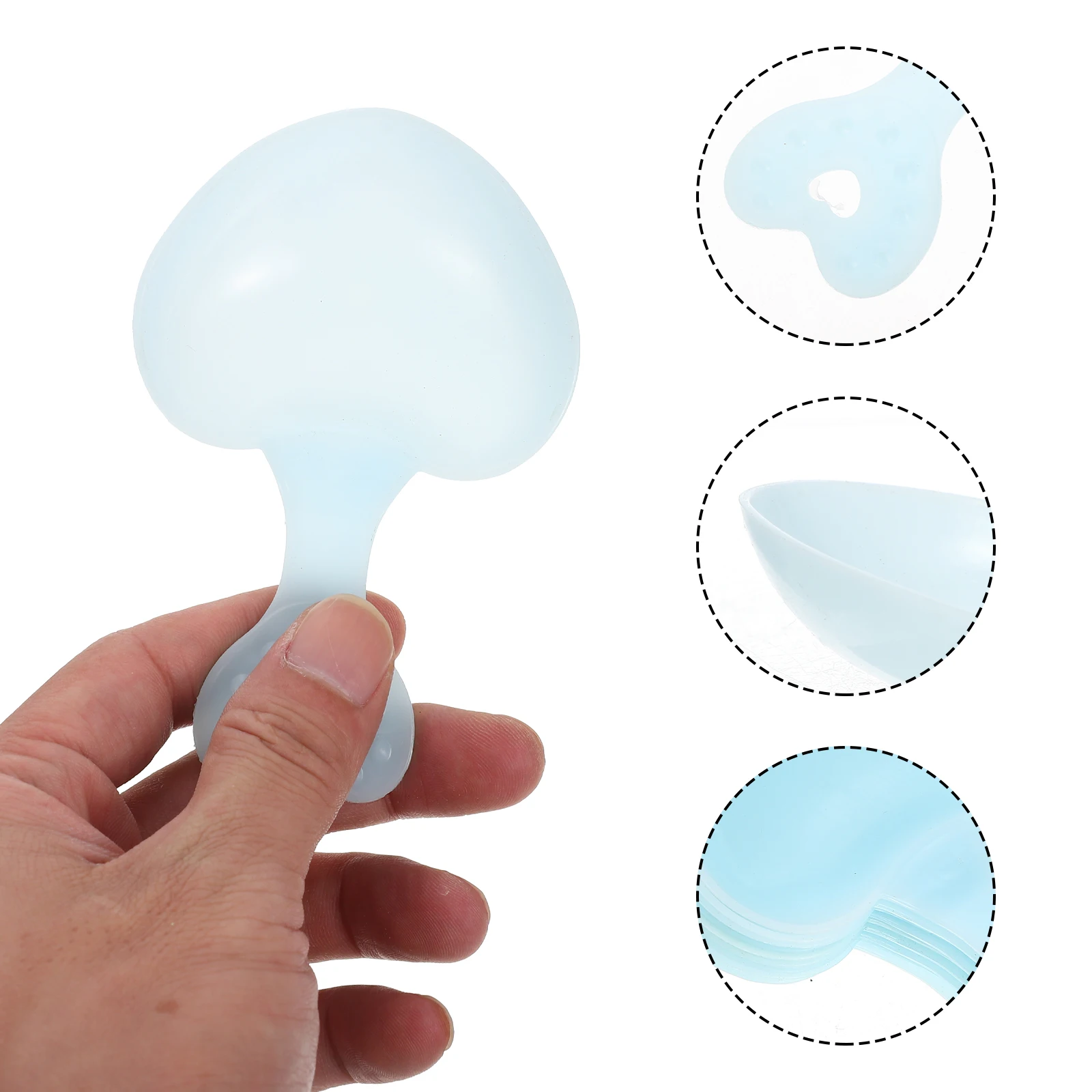 

10 Pcs Heart Shaped Spoon Plastic Pet Food Scoop Small Animal Grain Feeding Supplies Durable Dog Cat Reptile Food Storage