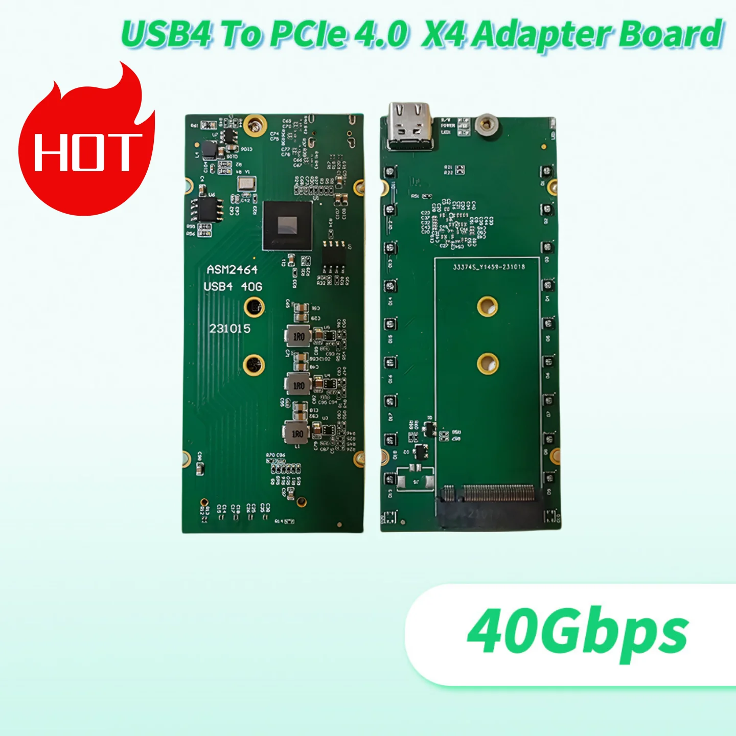 

Плата адаптера USB4/Thunderbolt 4/3 к M.2 PCIe/NVMe 40 Гбит/с Asm2464PD 2230-2280 Внешняя звуковая карта EGPU Карта захвата DMA FPGA