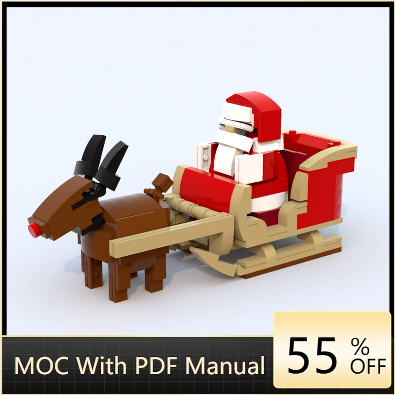 

323 Parts Winter Sled Model MOC Building Blocks DIY Assembly Bricks Display Toys For Children Adults Birthday Christmas Gifts