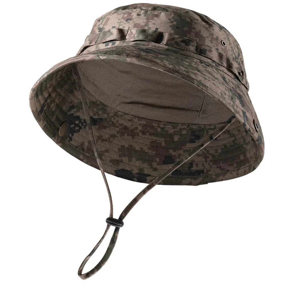 

Camouflage Bucket Hats Foldable Tactical Panama Outdoor Hunting Fishing Caps Hiking Hat Summer Anti-UV Fisherman Sun