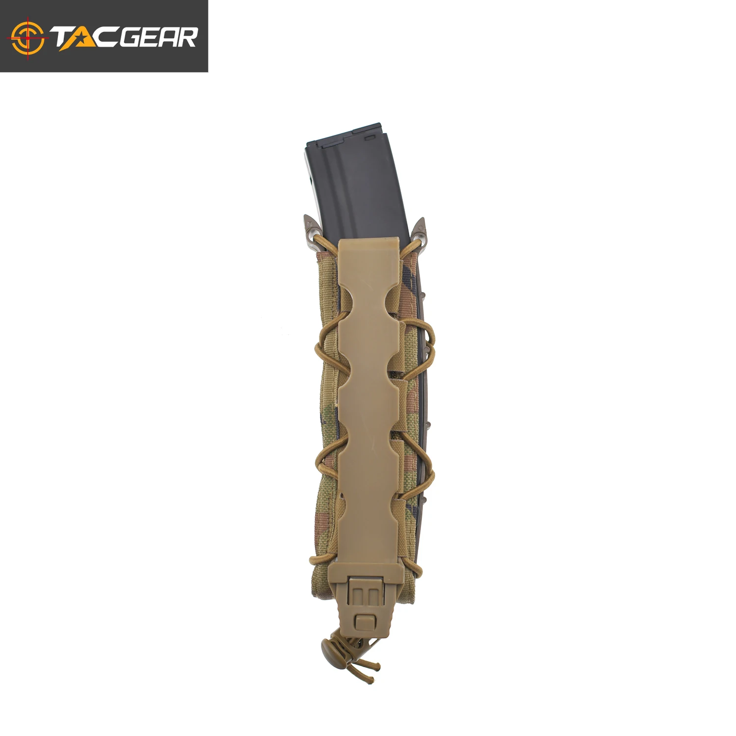 TACGEAR Molle Single Long Magazintasche Mag Carrier für MP5 MP5K MP7 MP9 UMP45 APC9 APC45 SPC9 SPC10 SPC45 GHM9 KH9 TP9 TP380