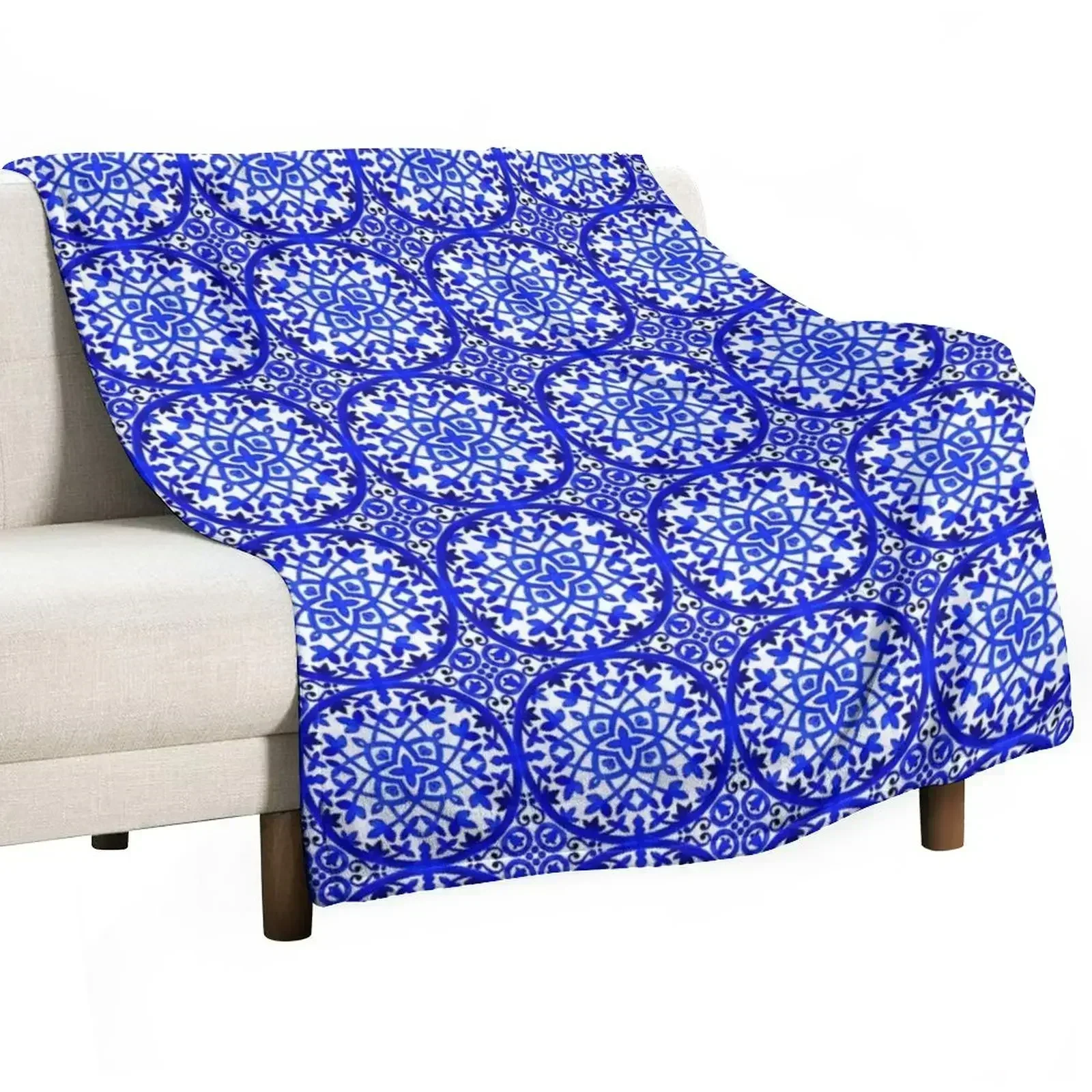 

Portuguese azulejo tiles. Throw Blanket Warm Napping Blanket for Office Couch Bed