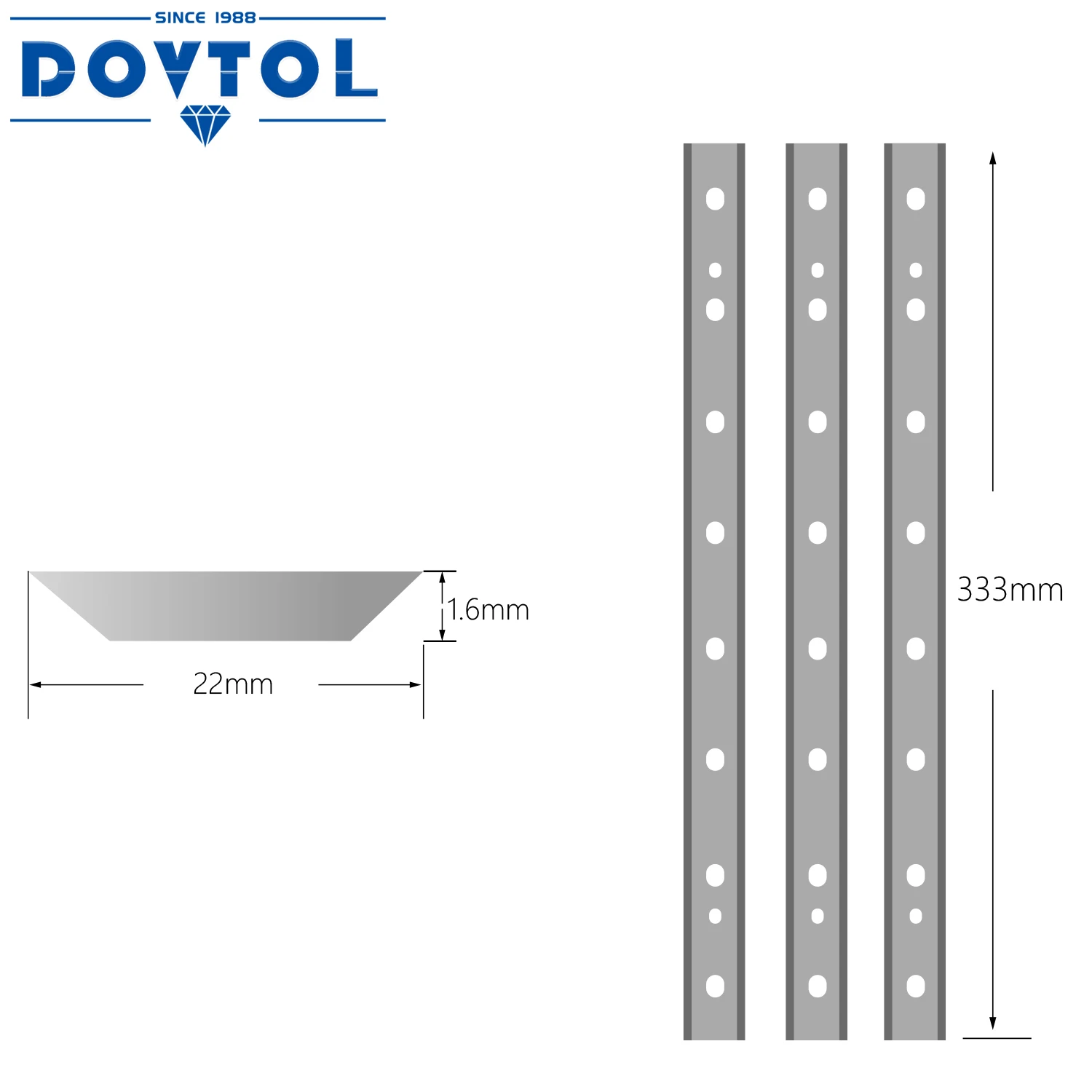 木工プレーナーマシンセット、プレーナーブレード、ジョイナーナイフ、カッター、hss、13 "、dewalt dw735、dw7352、dw735x、3個