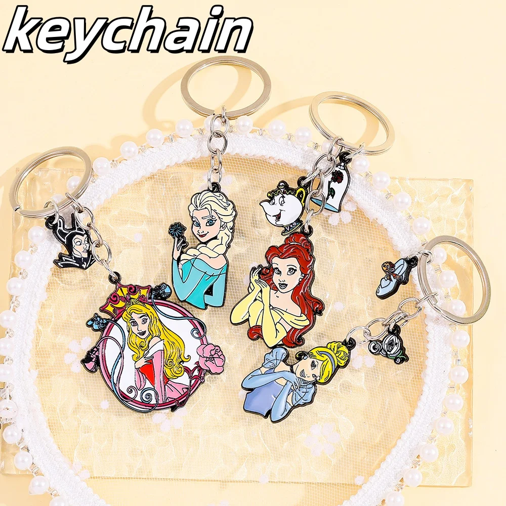 

Стежка Дисней брелок Белль Айша Золушка брелки из цинкового сплава украшение кулон аниме кулон дамы Рождество