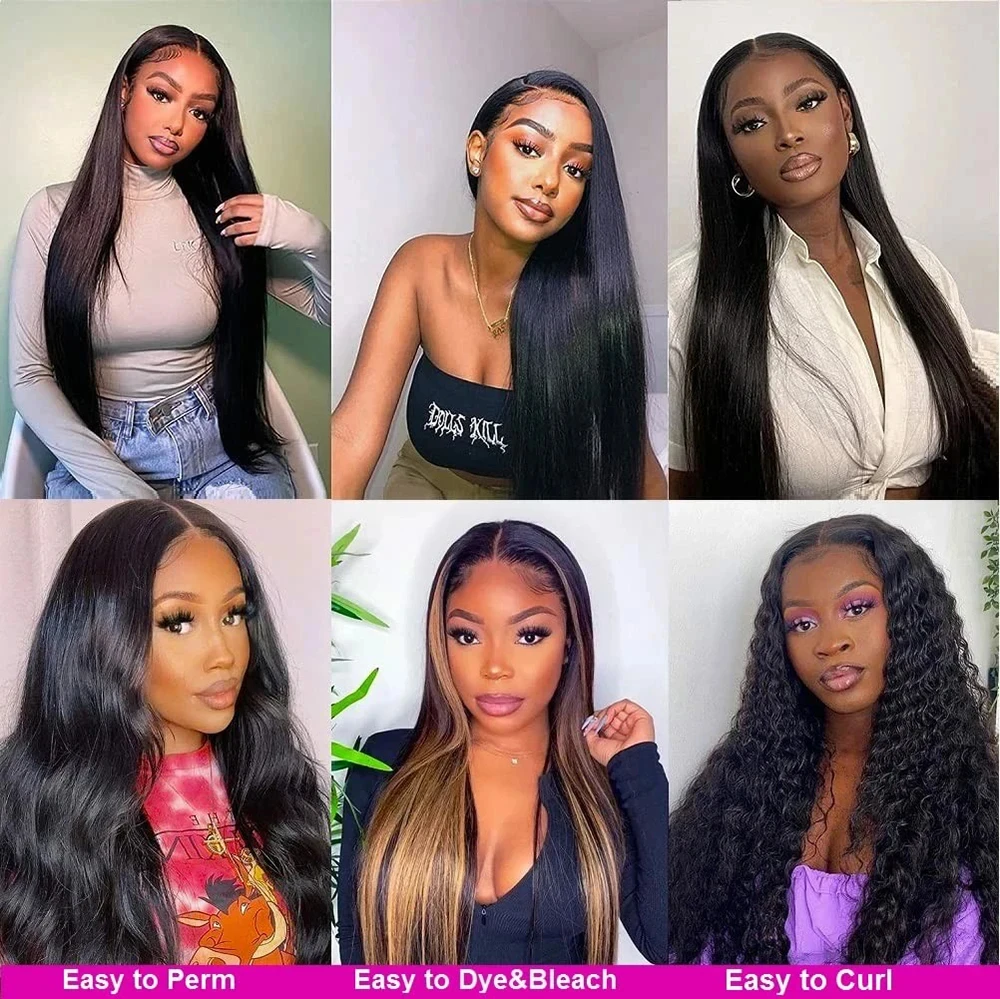 38 inch HD Transparent  lace wig 13x6 human hair 100% Straight Pre Cut Remy brazilian wigs on sale for women choice hair