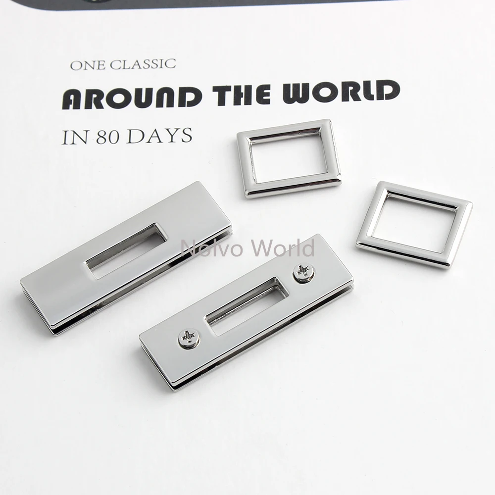 1/3/10Sets Silver Metal Bags Clasp Lock Eyelets Twist Locks For Shoulder Handbag Strap Purse Rivets Pin Buckle Ring Accessories