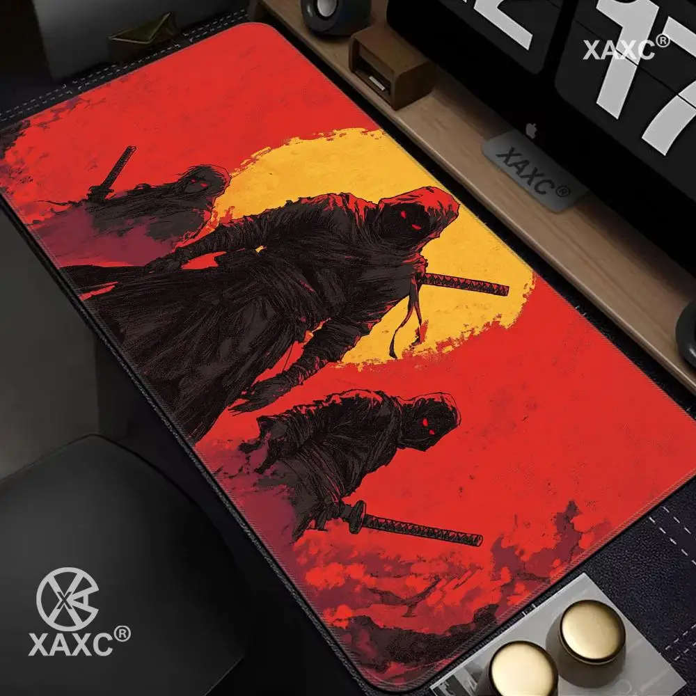 Large Rubber Skeleton Death Scythe Mouse Pad Anti-slip Desk Mat for Office Gamer PC Keyboard Accessories Decorative Gaming Surfa