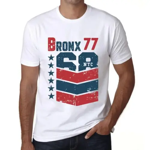 Heren Grafisch T-Shirt Bronx 77 Cadeau voor 77ste Verjaardag 77ste Jubileum