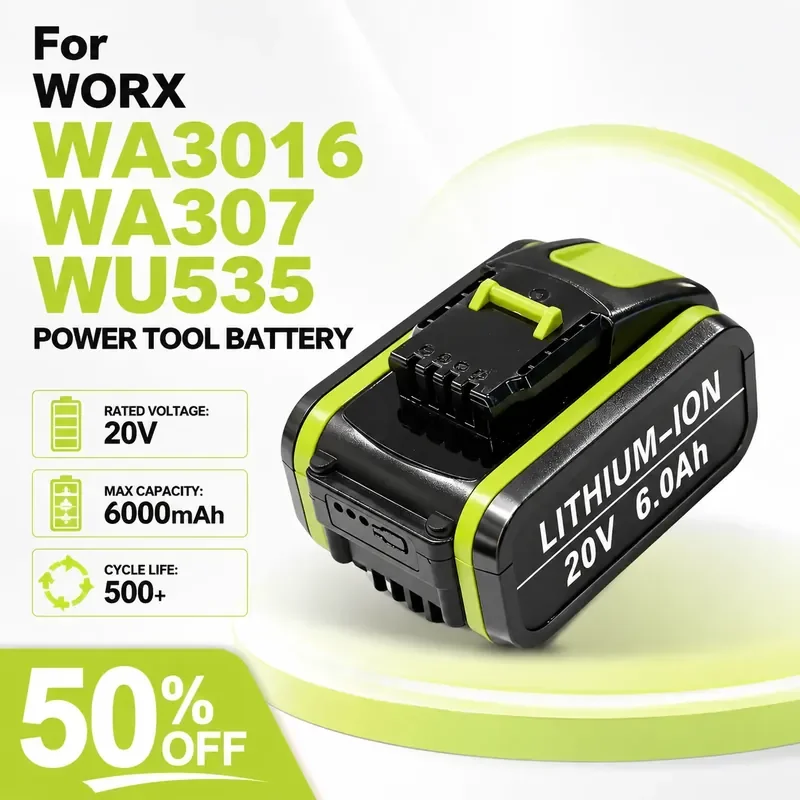 

For Wickers 20V Small Foot Plate Lithium Battery Replacement WA3016 WA307 WU535 Power Tool Battery