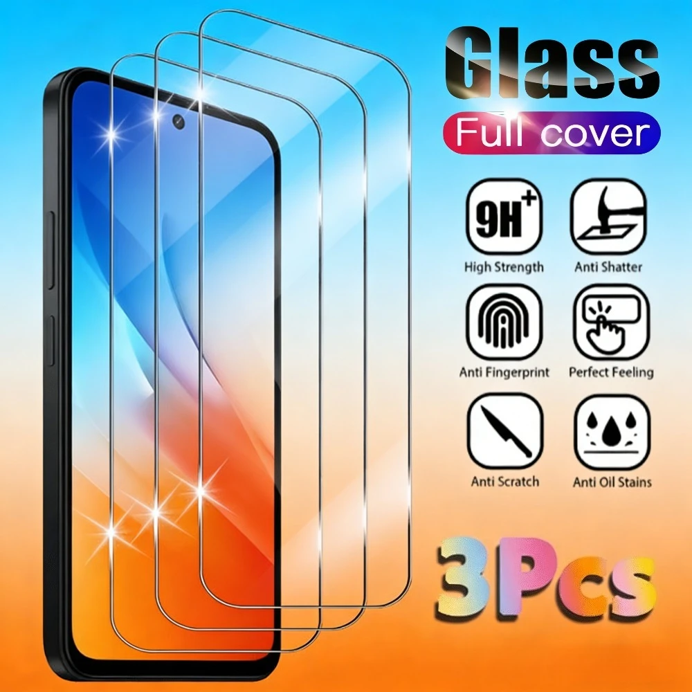 

3Pcs Ultra Clear Screen Protector for Redmi Note 14 5G 13 12 11 Pro 14S 12S 11S Tempered Glass for Redmi 15C 15 14C 13C 12C 10A