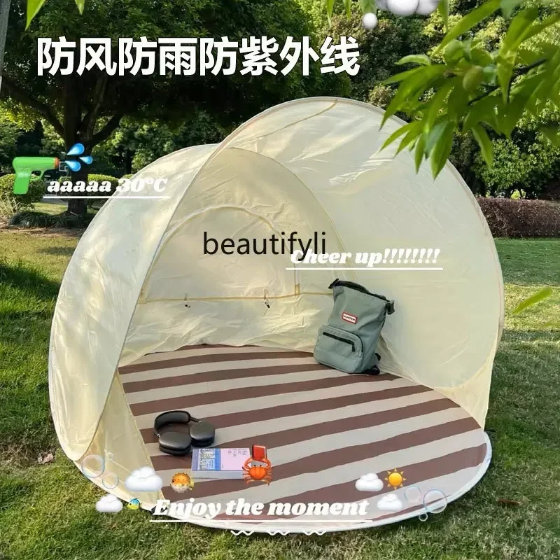 

Portable children's outdoor camping picnic, open tent seaside beach awning