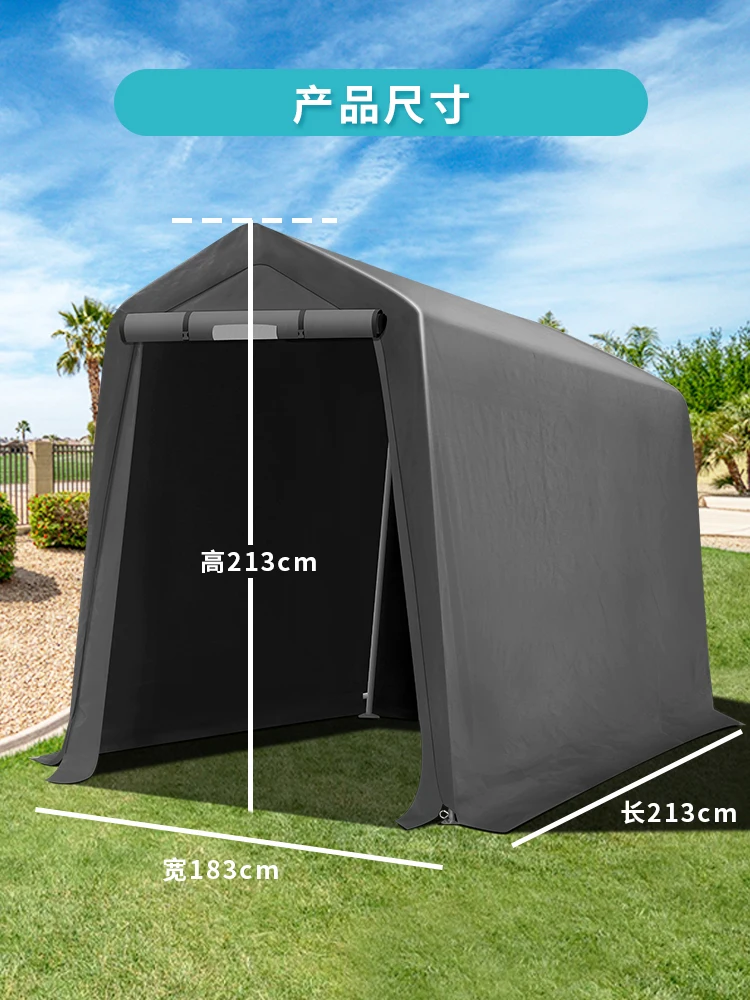 Outdoor rain and sun protection, thickened storage canopy, dustproof household sundries, multifunctional camping storage tent