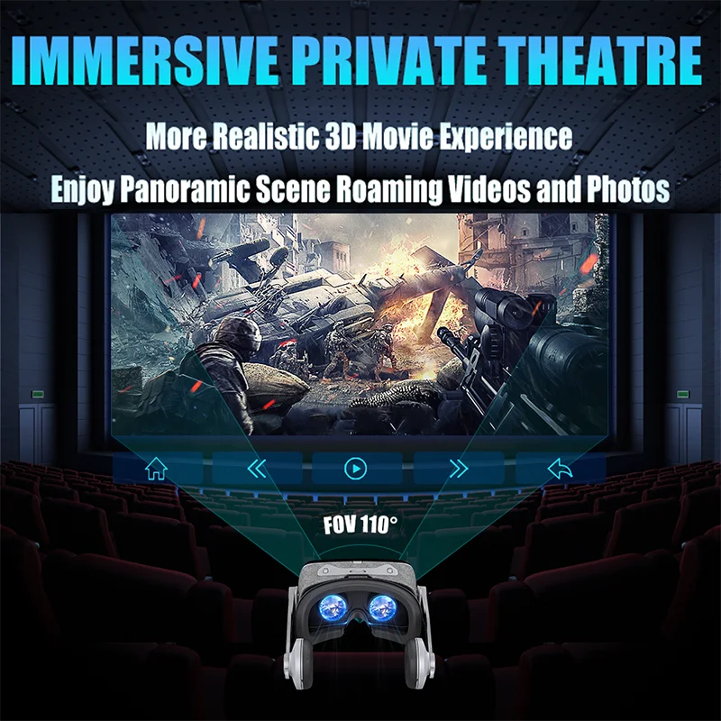 VR Shinecon Casque Viar 3D Glasses Virtual Reality Headset Helmet Goggle Lenses for Smart Phone Smartphone Video Game Binoculars - Image 6