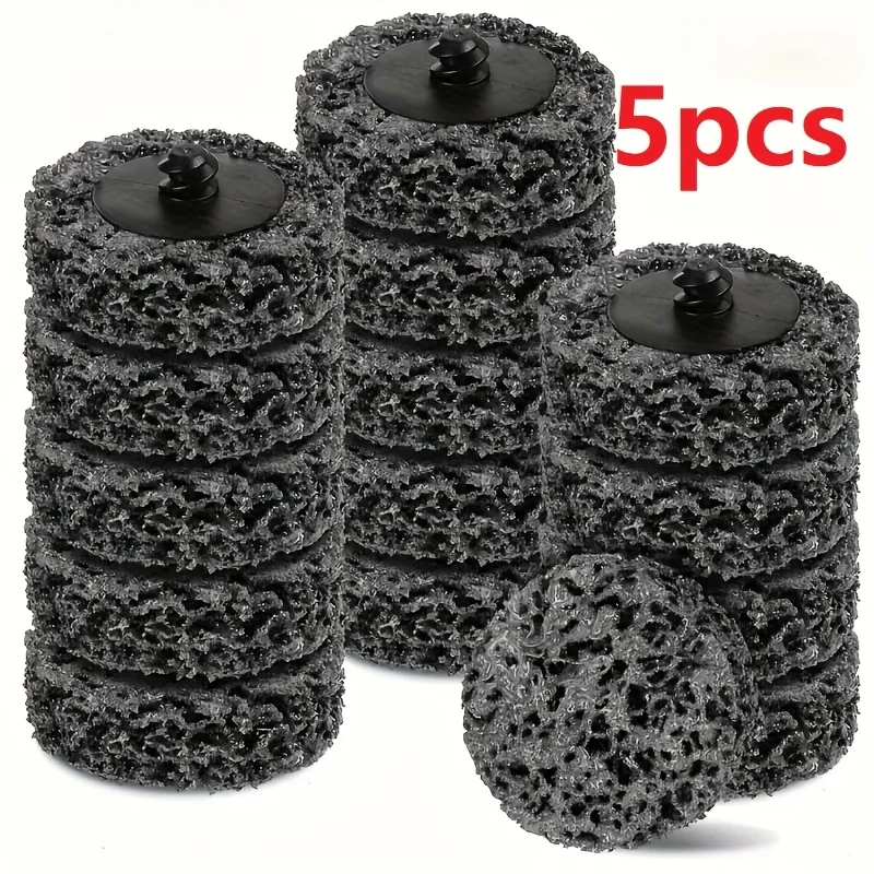 5Pcs Quick Change Peelable Sanding Discs Efficient Paint Removal Tool Durable Black Abrasive Wheels Easily Remove Weld Rust Pain