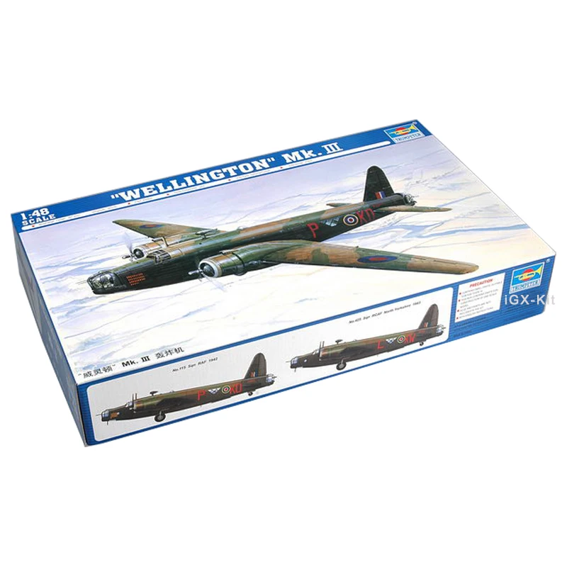 

Trumpeter 02823 1/48 Scale British Vickers Wellington Mk.III Bomber Plane Airplane Aircraft Toy Gift Plastic Assembly Model Kit