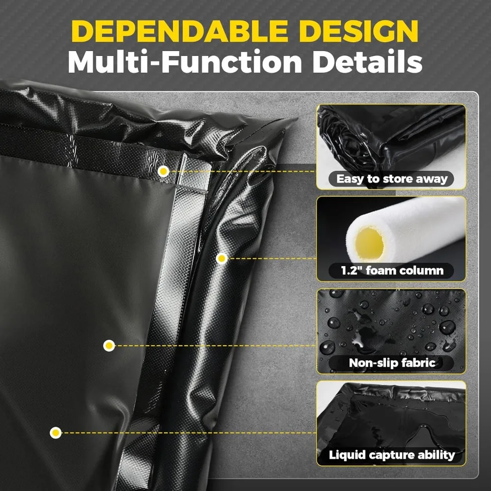 Robuuste antislip garagevloermat - 9x20 voet waterdichte bescherming voor opslag en onderhoud onder de auto