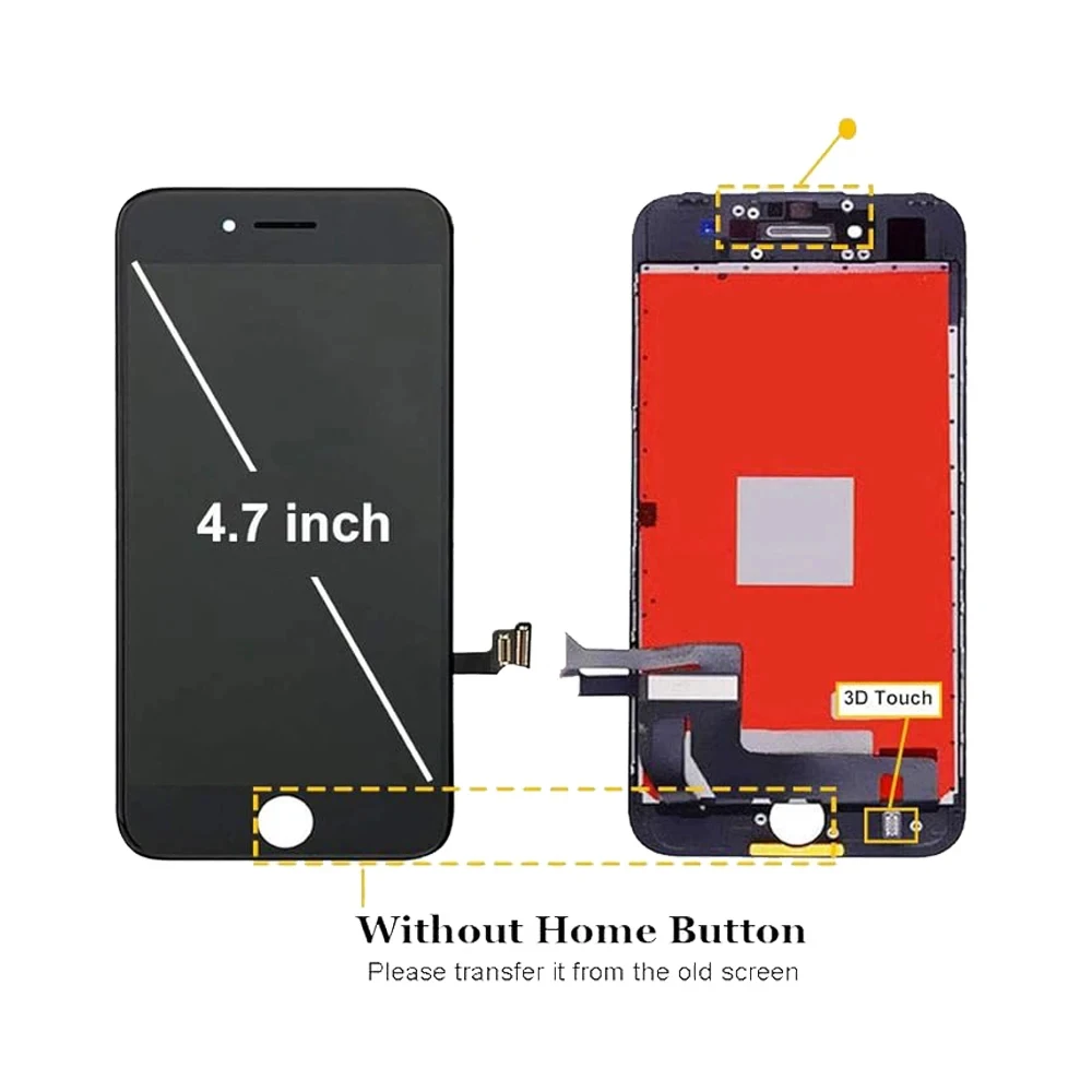 AAA Grade For iPhone8 LCD Perfect 3DTouch Screen Digitizer Assembly For iPhone8 A1863 A1905 4.7Inch Display Replacement Pantalla