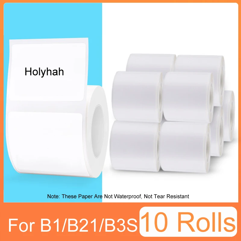 10 Rolls Cheapest B1 B21 B3S Thermal Lable Tape 5 Rolls 40mm 50mm Price Label Maker Sticker for Niimbot Printer Small Business