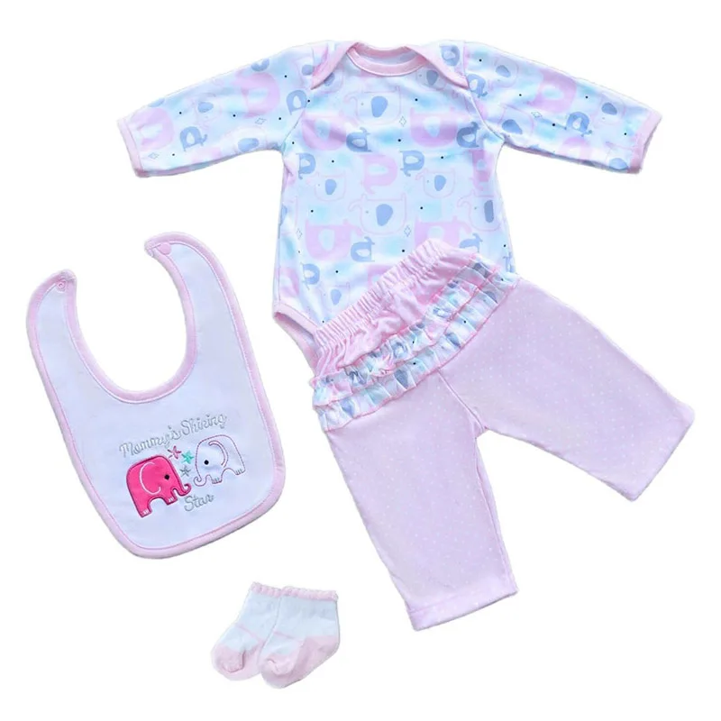 Roupas de boneca reborn, roupas de bebê menina menino para 50-55cm como bonecas recém-nascidas reais, kit de acessórios para bonecas de 0 a 3 meses