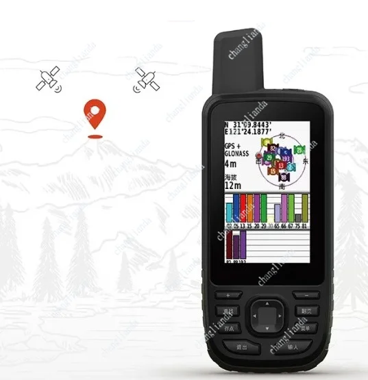 Outdoor Handheld GPS Navigator 32G Map Card On Board Bracket Rechargeable Battery Hiking Camping Fishing