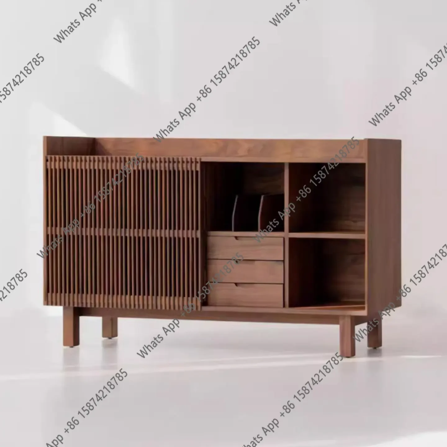 

Mn New Chinese-style Solid Wood Dining Side Cabinet, New High-end Simple Living Room Locker, Entrance Storage