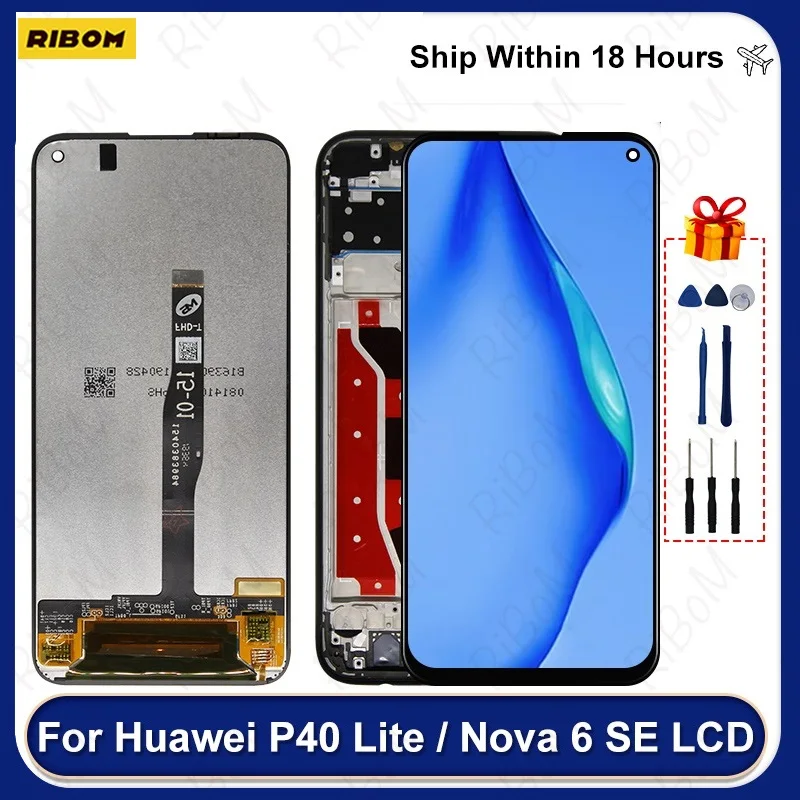 New For Huawei P40 Lite Display LCD Touch Screen For Huawei Nova 6SE LCD Digitizer JNY-AL10 JNY-TL10 Display