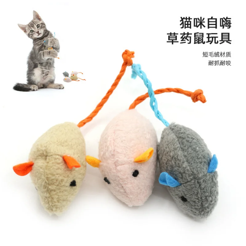 

Mint Cat Toy Plush Herbal Mouse Cute Scratch-Resistant Interactive Pet Supplies