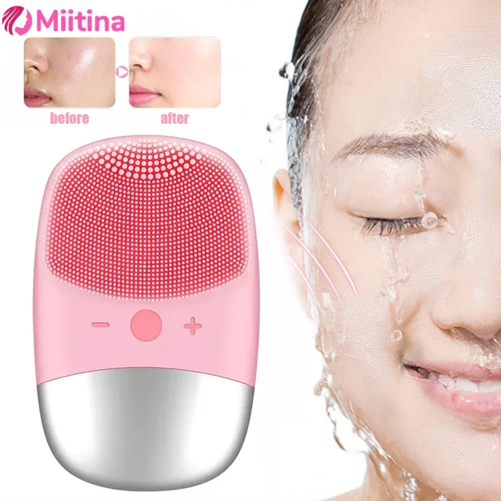 

Face Brush Cleaning Electric Blackhead Remover Pores Deep Cleanser Facial Scrubber Vibrating Facial Massage Waterproof Skin Care