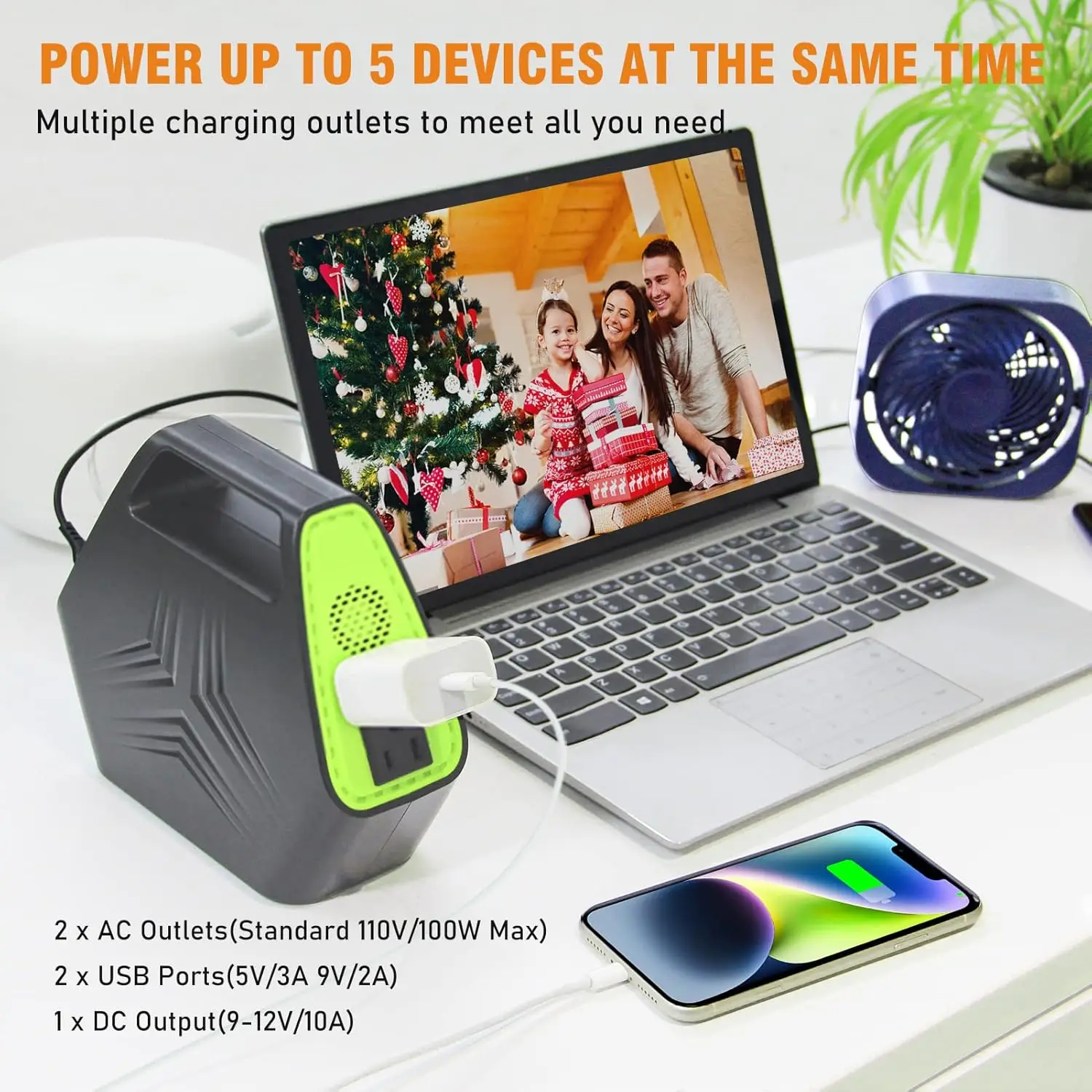 Portable Power Station 97Wh Portable Generator 26400mAh Power Bank with AC Outlet 110V Battery Charger for