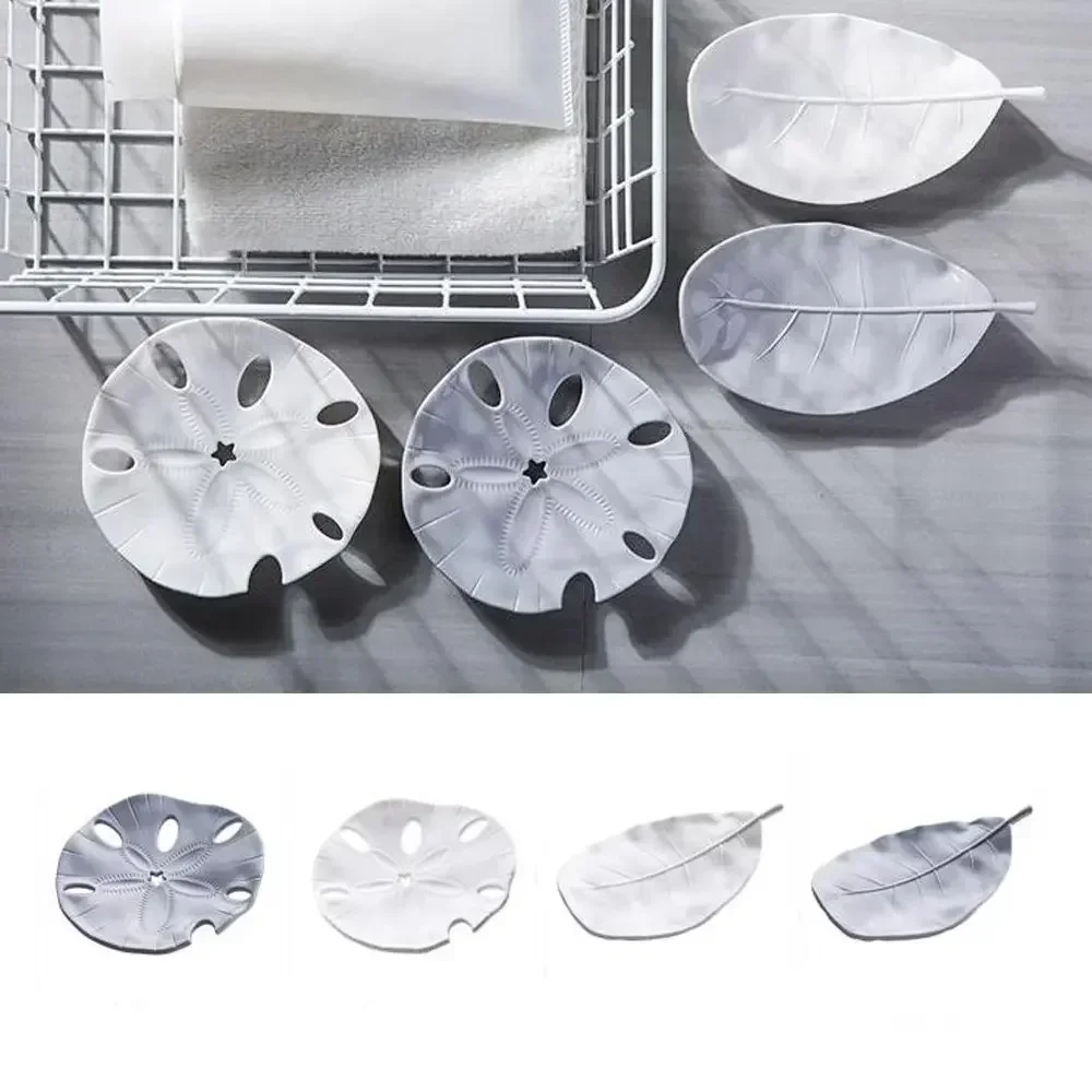 Starfish Drain Soap Tray Leaf Shape Soap Dish Creative Portable Soap Holder Jewelry Watch Storage Tray Bathroom Supplies