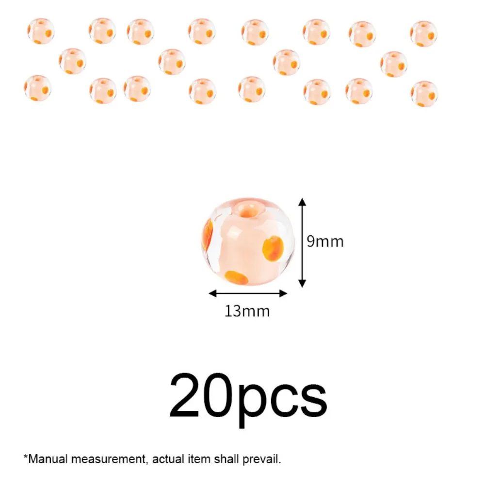 With Hole Glass Fruit Beads 43 Styles 3D Fruit‑shaped Fruit Charm Beads Handmade Fired Colorful Handmade Glass Beads for 20pcs
